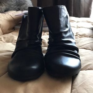 Blowfish Black Wedge Booties size 6.5